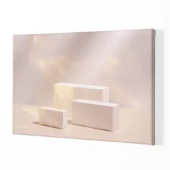 3D BELI KVADRATI Canvas Slike na Platnu