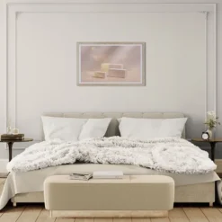 Beli kvadrati 3D Slike na Platnu (2)