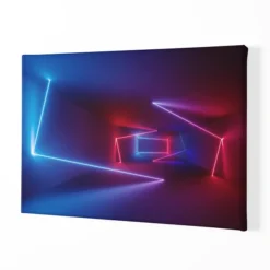 NEON PLAVO CRVENO Canvas Slike na Platnu